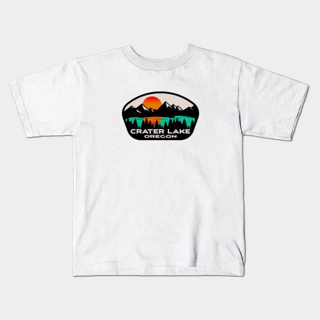 Crater Lake National Park Oregon Kids T-Shirt by heybert00